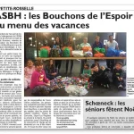 ASBH : les Bouchons de l’Espoir au menu des vacances