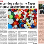 Cancer des enfants : « Taper fort pour Septembre en or ».
