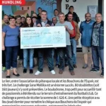 Le lien entre lassociation de petanque locale et les Bouchons de lEspoir est0Atres fort