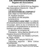 TRIBUNAL DINSTANCE0ADE SARREGUEMINES0ARegistre des Associations