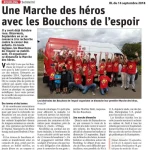 Une Marche des heros0Aavec les Bouchons de lespoir0A